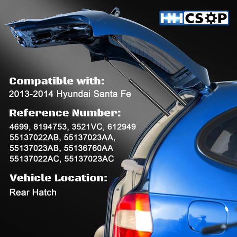 Rear Hatch Strut Lift Supports For Hyundai Santa Fe 2013 2014 Gas Spring Liftgate Replacement Shock Upgrade