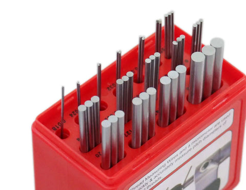 US And Metric Thread Measuring Wire Set With Wire Holders For External Threads 3 Wire Method 48 Pieces In 16 Sizes Measures 3 To 48 TPI