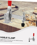 Two Piece Welding Fixed Toggle Clamps With Rubber Tips Pro Grade Heavy Duty Metal Hold Down Clamps for workshop setup