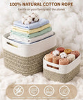 Get Your Home Sorted And Level Up Your Organization Game With This Six Piece Foldable Woven Storage Basket Set Perfectly Sized To Tackle Cabinet Clutter Clothes Sorting Toys And Daily Essentials Quick And Easy, featuring cotton baskets holding towels and blankets.