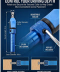 Three In One Magnetic Socket Bit Set With Adjustable Quarter Inch Hex Holder Magnetic Screwdriver Attachment And Extension Adapter For Quick Install And Stable Screw Alignment, blue 1/4-in hex shank with adjustable collar