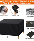 Rectangle Patio Furniture Cover Waterproof All Weather Heavy Duty Oxford Outdoor Table And Chair Cover Black 84x79x26