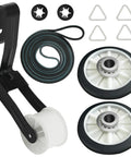 Upgraded Dryer Repair Kit With 341241 Belt And 349241T Drum Roller Includes 691366 Idler Pulley And Four Tri Rings