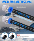 Operating instructions for 3/8 in airline tubing push-to-connect fittings in All In One Three Eighths Inch Air Line Tubing Kit 32.8 Feet SAE J844 PA Nylon