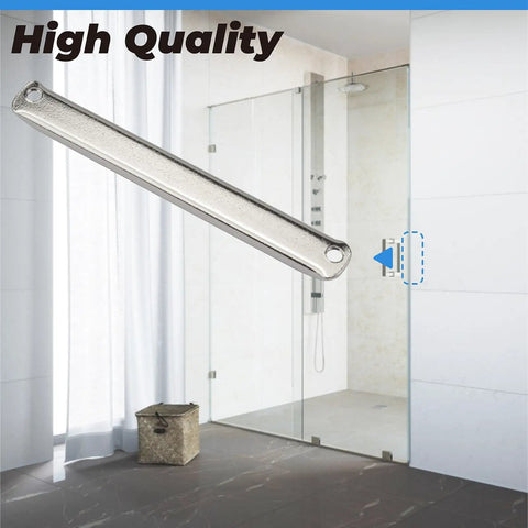 Stainless Steel U Channel Shower Door Magnet With Screws For Swing Doors And Strike Jamb Heavy Duty Magnetic Seal Kit in bathroom