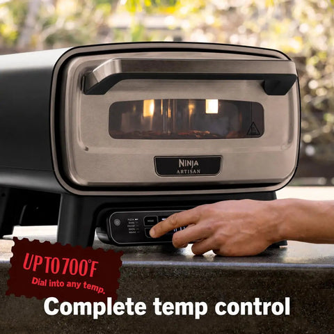 Backyard Pizza Oven With Stone 12 Inch Ready In Just 3 Minutes For Artisan Crusts With 700F Max Temperature Five In One Functionality