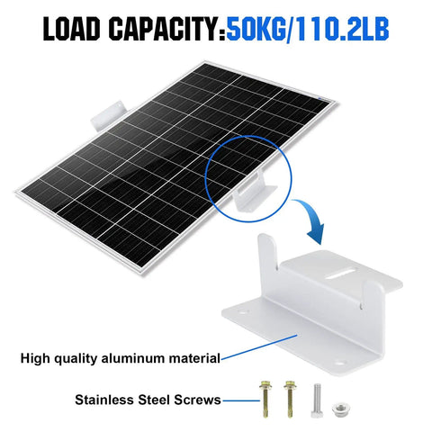 16 Piece Z Brackets Set Solar Panel Mounting Aluminum Corrosion Resistant For RV Trailer Boat