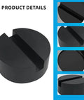 Universal Rubber Floor Jack Pad Set 2 Pack With Pinch Weld Jack Pad Adapter shown in close-up view highlighting durability.
