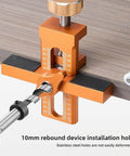 Effortless Cabinet Door Installation Positioner with premium aluminum alloy build and adjustable clamp system in use