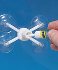 DIY Windshield Repair Kit For Chips Cracks And Bullseyes That Keeps Laminated Windshields Clear in use with suction cups and resin application