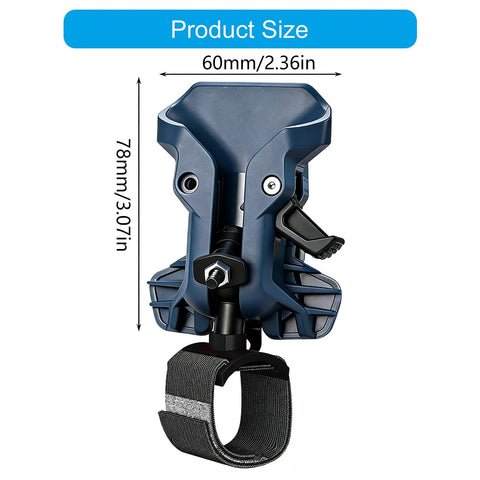 Heavy Duty Drill Belt Clip Hook With Auto Lock Release Mechanism For Cordless Drivers Hammer Drills And Impact Tools, size measurement 60mm x 78mm.