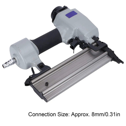 Smooth Operator Pneumatic Brad Nailer Featuring Low Noise Air Drive And Spring Buffer Switch For Knocking Out Trim Work And Fine Woodworking Tasks Around Your Space