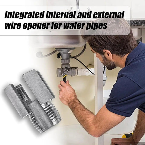 Kick The Habit Of Juggling Tools! This All-In-One Internal And External Pipe Threader for 1/2 and 3/4 inch PVC in use.