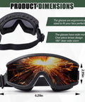 Built Tough Welding Goggles With Shade 8 Infrared Lens And 180 Degree Wide View Angle for secure fit and clear vision.