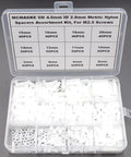 600 Pcs Nylon Spacers Set Unthreaded Round Standoffs 4mm OD 2.8mm ID White Wall Plate Spacers Kit For M2.5 Screws, Clearance Spacers, DIY Electronics, Nerdy Builder Friendly Variety Lengths. White nylon spacer kit in labeled storage box, assorted lengths