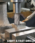 XJX 8-piece annular cutter set with Weldon shank for magnetic drill press