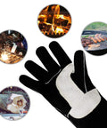 Leather Forge Welding Gloves With Maximum Dexterity And Heat Resistance For MIG And TIG Pro Grade Gripping Power shown with usage examples