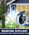 Extreme 360 Solar Outdoor Light With Motion Sensor Weatherproof Wireless LED Flood Light on house exterior