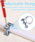 Stainless Steel Fuel Line Clamps Pack Of 12 9/16 To 5/8 Inch Diameter High Pressure Hose Clamps securing hose with screwdriver
