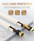Beige One Cord Cable Hider Kit showing two wires in covers, 85 Inch Cord Covers For TV Wires, Easy Mount Wall Cable Management System