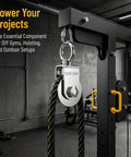 2 Pack Ball Roller Pulleys With 304 Stainless Steel Swivel Blocks For Lifting Quiet Jam Free Operation UGroove Wire Rope Pulleys 661 Lbs SWL And 1100 Lbs Breaking Strength Includes 2 Spring Snap Hooks on gym cable machine