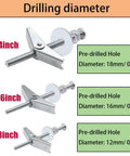 Heavy Duty Carbon Steel Toggle Bolts Wall Anchors Kit With Anti Spin Design for drywall, sizes 1/8, 3/16, and 1/4 inch with hex nuts.