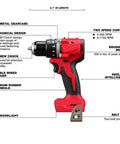 Compact 18 Volt Brushless Drill Driver Kit Built For Tight Squeeze Projects And Quick Fastening Operations Featuring Solid Cordless Power Delivering Serious Kickass Performance Daily, showing side view with all-metal gearbox.