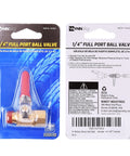 Packaging of Pro Grade Heavy Duty Brass Ball Valve For Air Compressor Lines 1/4 Inch NPT On Off Shutoff With Red Lever
