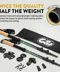 100 Percent Carbon Fiber Trekking Poles For Serious Hikes Lightweight Trail Ready Collapsible Hiking Poles With Cork And EVA Foam Grips