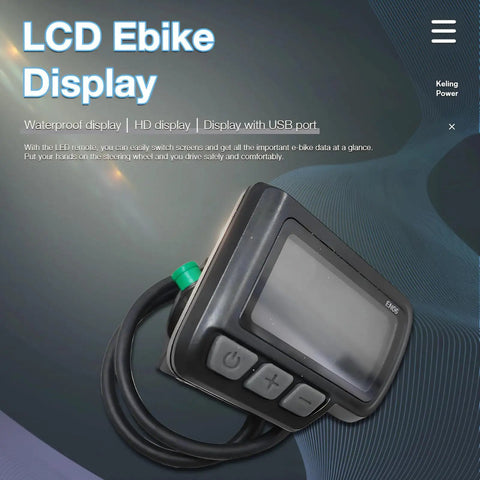 EN06 Electric Display For Electric Bikes LCD Screen 48V Power Meter Real Time Battery Level And Mileage Readout Compatible With 24V To 48V Ebike Systems Perfect For Mountain And City Rides Ride Ready