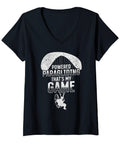 Powered Paragliding Thats My Game Motor Paraglider V Neck T Shirt For Women Paramotor Pilot Tee with graphic print in black