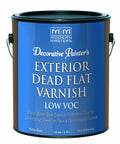 Clear Decorative Painter’s Acrylic Varnish, 1 Gal Exterior Non Yellowing Dead Flat Varnish Can with blue label