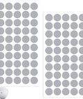 Pack Of 100 0.25 Inch Reflective Golf Dots Stickers Weatherproof Golf Ball Dots For Launch Monitor Simulator And Swing Analysis With High Speed Camera Dope Silver Grey Training Aid on sheets