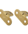 Solid Brass Corner Brackets Set Of Four Antique Bronze Furniture Edge Protectors Right Angle Wood Box Guards, shown two pieces