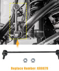 Two Pack Front Stabilizer Sway Bar End Links Kit K80879 4882052030 4882052040 Fits Scion XD 2008 2014 Toyota Yaris 2006 2018 Prius C 2012 2019 Front Left And Right Suspension Replacement Keeps Your Ride Smooth, black sway bar link with nuts