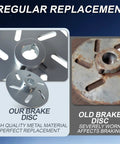 Comparison of new 6 Inch Mechanical Brake Disc With 1 Inch Bore For Manco 9598 9597 Airheart MB 1 Yerf Dog Carter Go Kart and worn disc