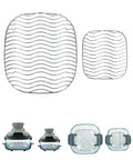 Solid Heavy Duty Two Piece Stainless Steel Crisper Rack Compatible With Ninja Crispi Air Fryer FN101 And AS101 set includes two racks and containers.