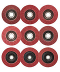 Cubitron II Flap Disc 967A T27 4-1/2 In By 7/8 In Pack Of Ten 60+ Grit Pro Grade arranged in grid