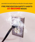 Top Tier Fire Prevention Stickers For Outlets And Power Strips Straight Up Reliable Auto Suppression Pads With Effortless Peel And Stick Setup Keep Your Plug Safe From Wild Electrical Flames Pack Of Twenty with visible smoke from electrical outlet.