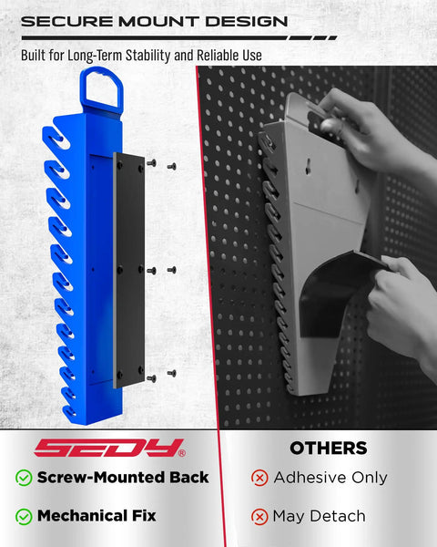 Heavy Duty 2 Pack Magnetic Wrench Organizer Boots SAE Metric Tools Into Place On Shop Carts Drawers Or Pegboard Walls Keeps Your Rig Running Smooth All Day Long
