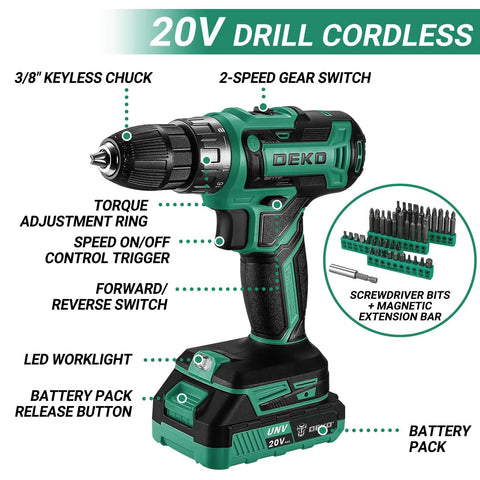 Reliable 20 Volt Cordless Power Drill Set With Fast Charge Battery Toolchest And Premium Bits Crafted For Quick Home Repairs Or Weekend Diy Tasks That Wrap Up Without Breaking A Sweat