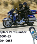 Heavy Duty Aramid Rear Drive Belt With 136 Teeth And 1.5 Inch Width For Harley Tour Models Like Electra Glide Flht Fxr 1985 To 1996 Direct Fit For 40001-85 Plus 1204-0058 shown on a motorcycle ride.