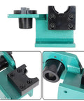 CAT40 Tool Holder Tightening Fixture Universal CNC Clamp for Precise Machining in aluminum alloy, front and close-up views