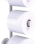 Three Roll Toilet Paper Holder In Matte White Solid Brass Construction With Concealed Mounting For Easy Install Skyline Style