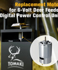 6V Deer Feeder Motor Replacement For Game Feeders With One Eighth Inch Drive Shaft Efficient And Plug And Play Easy To Install Fits Most Power Control Units Built To Last In Tough Outdoor Conditions Keeps Your Feed On Schedule. installed in deer feeder digital power control unit