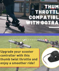 Universal Thumb Throttle For Electric Scooters Replaces Speed Controller For Gotrax GXL V2 shown on scooter handle