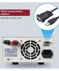 RS232 Bench Top Switching Power Supply 0 to 100V 0 to 30A 3000W Pro Grade Lab Power Source With Voltage Current Stabilization And Over Current And Over Voltage Protection For Phone Repair rear panel with RS232 port and USB to serial cable