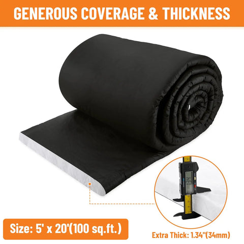 Get This Sick Camper Van Insulation Roll To Level Up Your Ride. 5X20 Ft Roll. 1.34-Inch Thick polyester fiber insulation roll.