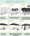 Setup steps for 10x20 Pop Up Gazebo With One Push Setup Ez Up Canopy Tent Mosquito Netting And Vented Roof