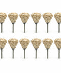 Handmade Rattan Drawer Knobs Set Of 12 Boho Cabinet Pulls With Solid Wood Base displayed in a row, showcasing their unique woven design.